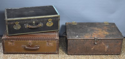 Lot 362 - A vintage cast iron munitions case or strong...