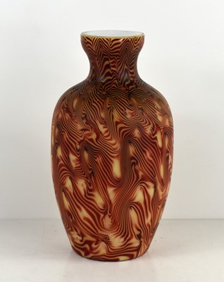 Lot 317 - A vintage red and cream swirl Murano type...