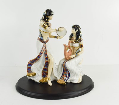 Lot 344 - A Royal Worcester 'Music of the Nile' figure...