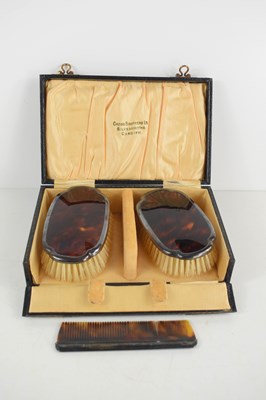 Lot 230 - A pair of silver and faux-tortoiseshell...