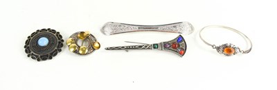 Lot 307 - A silver Norway brooch, together by another...