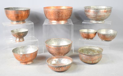 Lot 371 - A group of ten Iranian/Middle Eastern copper...