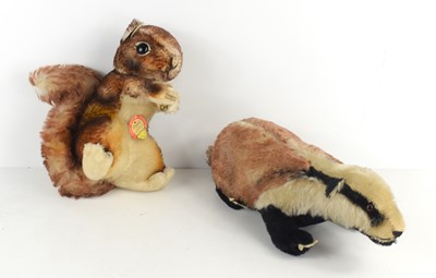 Lot 154 - A vintage Steiff "Diggy" badger soft toy and a...