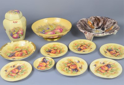 Lot 111 - A West German pottery fruit bowl together with...