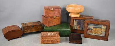 Lot 384 - A selection of various boxes, including one in...