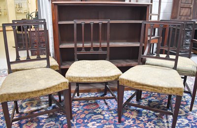 Lot 469 - A mahogany bookcase, together with five 19th...