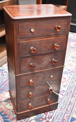 Lot 459 - A small Victorian mahogany cabinet, comprising...