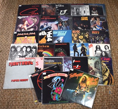 Lot 13 - A large group of vintage vinyl rock albums...