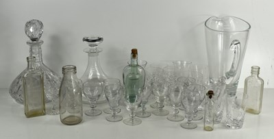 Lot 297 - A group of glassware to include decanters,...