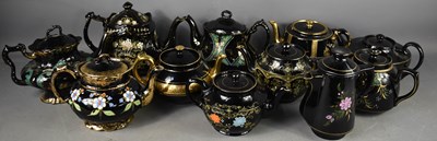 Lot 335 - A large collection of Jackfield pottery...