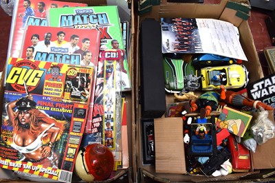 Lot 142 - A collection of vintage toys and ephemera to...