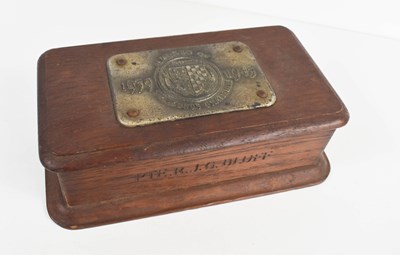 Lot 203 - A Stamford box, with plate attached to the...