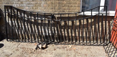 Lot 471 - A pair of black metal gates, together with...