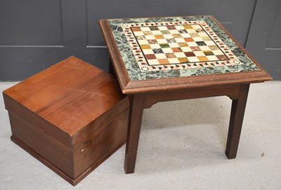 Lot 494 - An Arts & Crafts oak table with specimen...