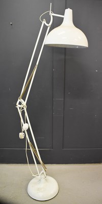 Lot 482 - A mid-century style white metal floor standing...