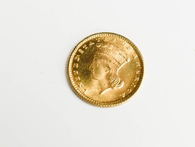 Lot 65 - A USA gold dollar dated 1862.