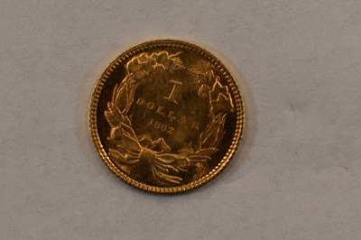Lot 65 - A USA gold dollar dated 1862.
