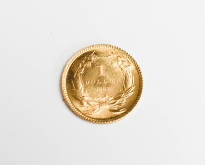 Lot 66 - A USA gold dollar dated 1862.