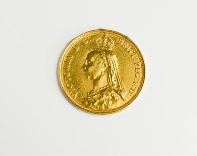Lot 63 - A Victorian Jubilee head gold double sovereign,...