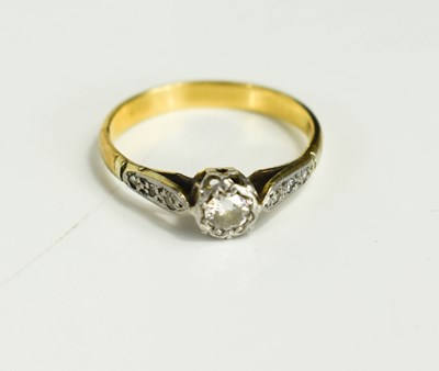 Lot 190 - A diamond solitaire ring, the rose cut diamond...