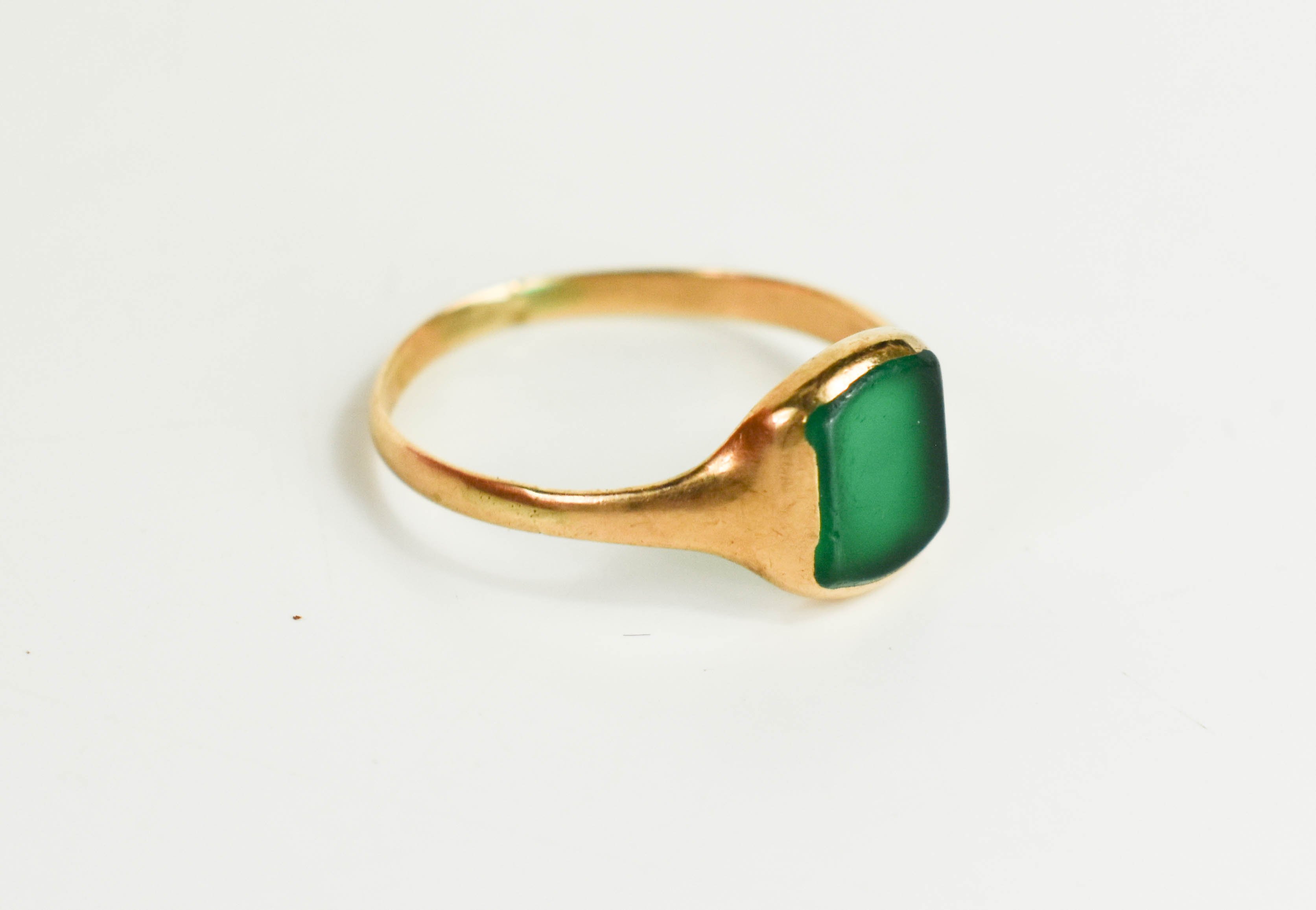 Gold green ring *** stone XL