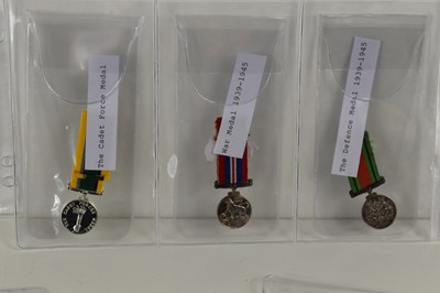 Lot 29 - A collection of miniature medals to include...