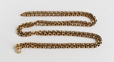 Lot 238 - A 9ct gold belcher chain, of double chain form,...