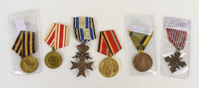 Lot 19 - A group of WWII medals to include a Bavarian...