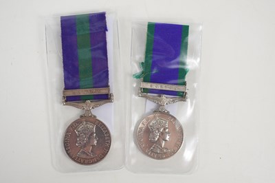 Lot 9 - Two Queen Elizabeth II General Service Medals,...