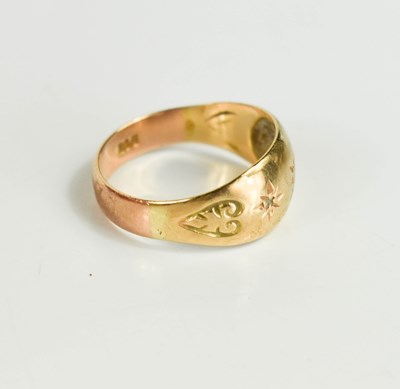 Lot 59 - A 9ct gold ring, illusion set with three...