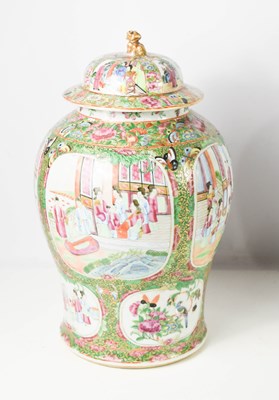 Lot 39 - A 19th century Canton Famille Rose jar and...