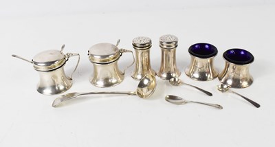 Lot 400 - A group of silver tablewares comprising a...