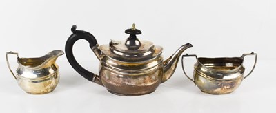 Lot 435 - An Edwardian silver bachelor's teaset, of...