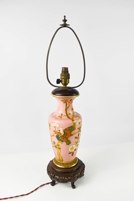 Lot 75 - A Chinese vase form lamp base circa 1930,...