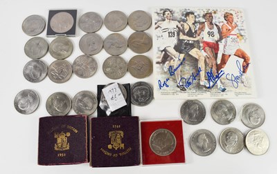 Lot 67 - A group of commemorative coins, including two...