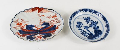 Lot 52 - A blue and white saucer, or pin dish, likely...