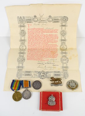 Lot 55 - A WWI medal group to Driver Walter Carter,...