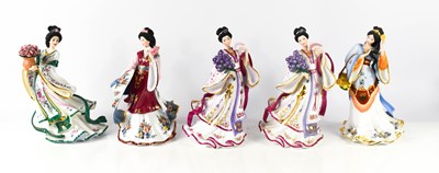 Lot 190 - A group of five Danbury Mint figurines by Lena...