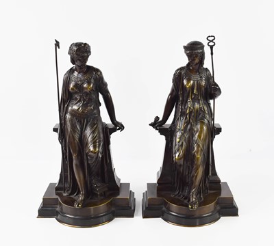 Lot 146 - Bouret (19th century): a pair of bronze...