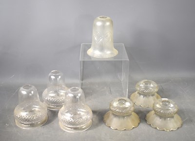 Lot 168 - A group of seven vintage light shades,...