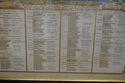 Lot 58 - The European War hand painted list of the...
