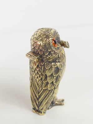 Lot 130 - A Tiffany & Co silver gilt novelty owl salt...