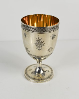 Lot 139 - A fine silver chalice, London 1864, by Hunt &...