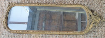 Lot 556 - A Victorian hall mirror, with decorative...