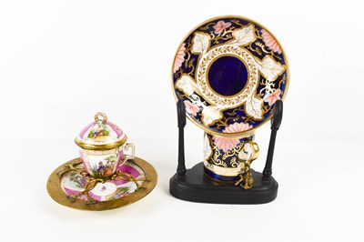 Lot 170 - A Meissen or possibly Sampson inkwell and...