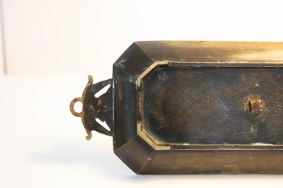 Lot 25 - An Egyptian Revival brass inkstand, the cover...