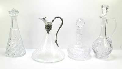 Lot 220 - A French handmade claret jug with white metal...