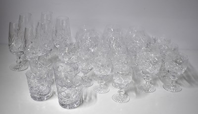 Lot 210 - A quantity of crystal glasses to include...