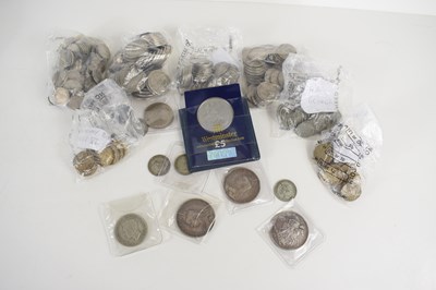 Lot 93 - A collection of silver and later coinage,...