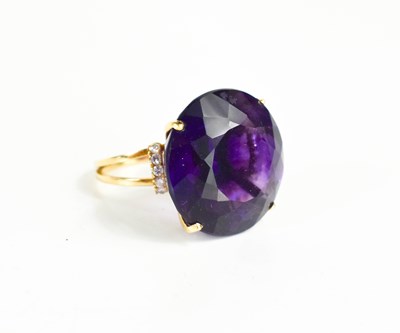 Lot 139 - A large and impressive Amethyst dress ring,...